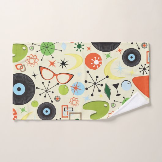 Retro 50's 60's  Mode patroon Bad Handdoek (Handdoek)