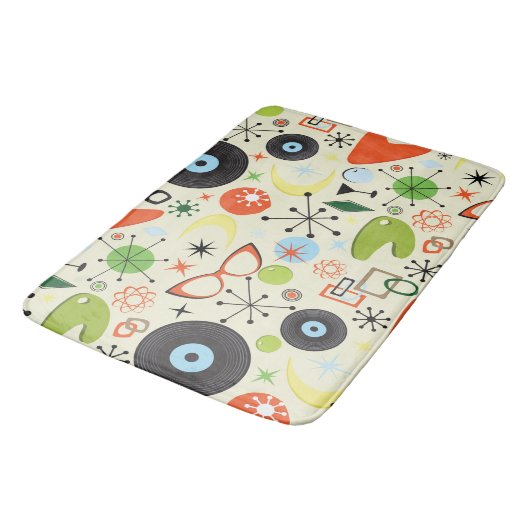 Retro 50's 60's  Mode patroon Badmat (Gekanteld)