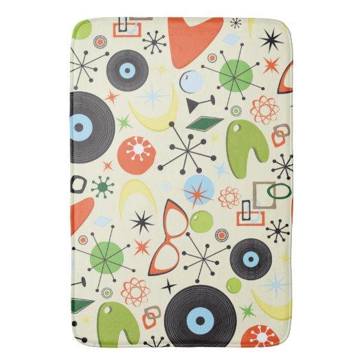 Retro 50's 60's  Mode patroon Badmat (Voorkant Verticaal)