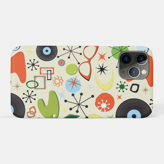 Retro 50's 60's Mode patroon Case-Mate iPhone Case (Achterkant (horizontaal))