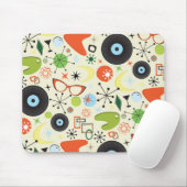 Retro 50's 60's  Mode patroon Muismat (Met muis)