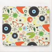 Retro 50's 60's  Mode patroon Muismat (Voorkant)