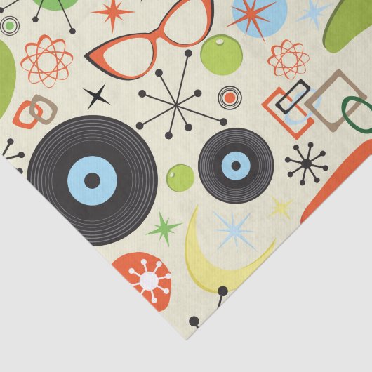 Retro 50's 60's  Mode Pattern Party Tissuepapier (Detail)