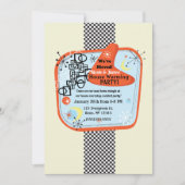 Retro 50's 60's Vintage Huis Verwarmingsfeest Kaart (Voorkant)