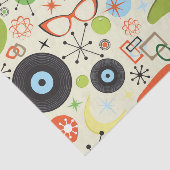 Retro 50's 60's Vintage Modepatroon Feest Tissuepapier (Detail)