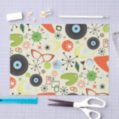 Retro 50's 60's Vintage Modepatroon Feest Tissuepapier (Craft)