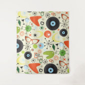 Retro 50's 60's Vintage Modepatroon Feest Wandkleed (Voorkant)