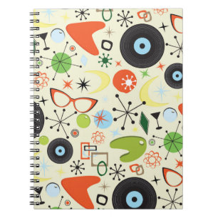 Retro 50's 60's Vintage Modepatroon Notitieboek