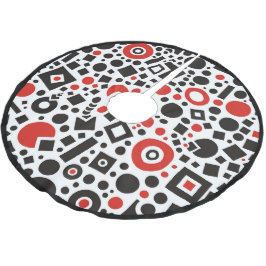 Retro 50s Art Deco Rood Zwart Wit Kerstboom Rok