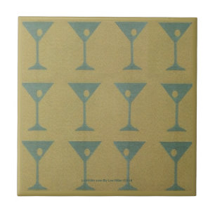 Retro 50s Atomic Martini Club De Cocktail Uur Tegeltje
