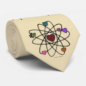 Retro 50s atoomharten van de Valentijn op Boter Cr Stropdas (Opgerold)