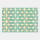 Retro  50s atoomsterpatronen roze inpakpapier vel (Voorkant 2)