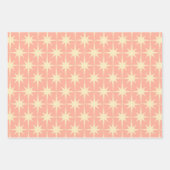 Retro  50s atoomsterpatronen roze inpakpapier vel (Voorkant)