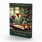 Retro 50s Avoid The Naughty List Christmas Martini Fotoblokken (Rechts)