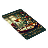 Retro 50s Avoid The Naughty List Christmas Martini Magneet (Rechterzijde)