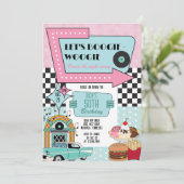 Retro 50s Birthday Party Kaart (Staand voorkant)