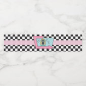 Retro 50s Birthday Party Waterfles Etiket (Enkel label)