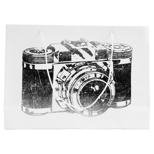 Retro 50's camera groot cadeauzakje (Achterkant)