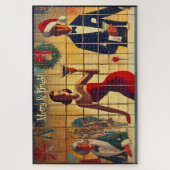 Retro 50s Christmas Eve Bar Last Call Martini Legpuzzel (Verticaal)