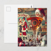 Retro 50s Cocktail Making Merry Christmas Workshop Briefkaart (Voorkant / Achterkant)