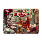 Retro 50s Cocktail Making Merry Christmas Workshop Magneet (Horizontaal)