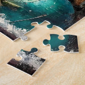 Retro 50s Cranberry Snowflake Christmas Martini Legpuzzel (Zijkant)