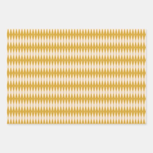 Retro 50s diamant geometrisch patroon inpakpapier vel (Voorkant 3)
