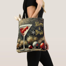 Retro 50s Drievoudige Cranberry Kerst Martini