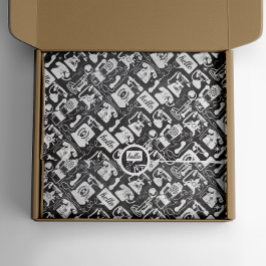 Retro 50s elke kleur oud mode telefoon patroon tissuepapier