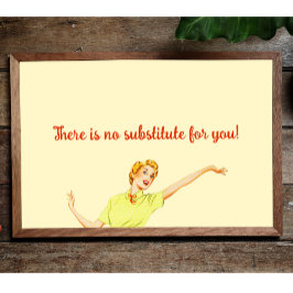 Retro 50s Er is geen vervanger voor jou! onderwijz Bedankkaart