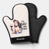 Retro 50s Glam Girl Funny Sarcastic Witty Quote Ovenwant (Voorkant / Achterkant)