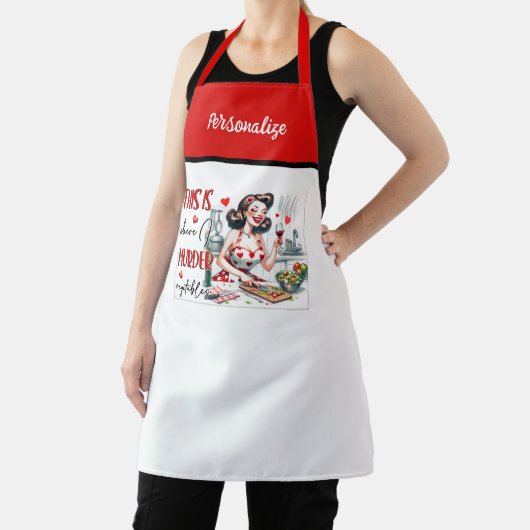 Retro 50s Glam Huisvrouw Funny Sarcastische Humor Schort (Insitu)