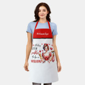 Retro 50s Glam Huisvrouw Funny Sarcastische Humor Schort (Gedragen)