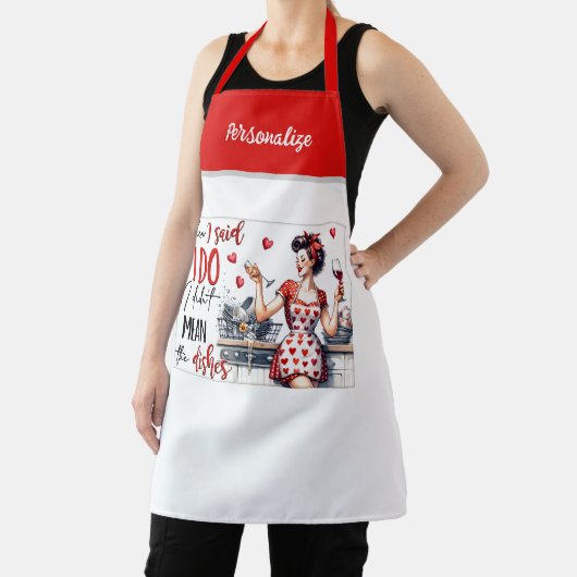 Retro 50s Glam Huisvrouw Funny Sarcastische Humor Schort (Insitu)