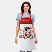 Retro 50s Glam Huisvrouw Funny Sarcastische Humor Schort (Gedragen)