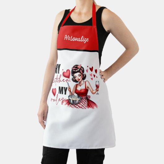 Retro 50s Glam Huisvrouw Funny Sarcastische Humor Schort (Insitu)