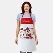 Retro 50s Glam Huisvrouw Funny Sarcastische Humor Schort (Gedragen)