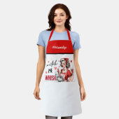 Retro 50s Glam Huisvrouw Funny Sarcastische Humor Schort (Gedragen)