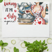 Retro 50s Glam Huisvrouw Funny Sarcastische Humor Theedoek (Gevouwen)