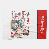 Retro 50s Glam Huisvrouw Funny Sarcastische Humor Theedoek (Horizontaal)