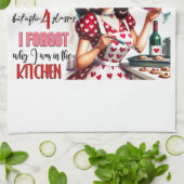 Retro 50s Glam Huisvrouw Funny Sarcastische Humor Theedoek (Gevouwen)