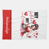 Retro 50s Glam Huisvrouw Funny Sarcastische Humor Theedoek (Horizontaal)