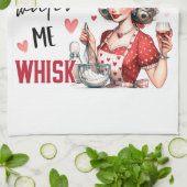 Retro 50s Glam Huisvrouw Funny Sarcastische Humor Theedoek (Gevouwen)