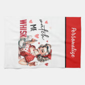 Retro 50s Glam Huisvrouw Funny Sarcastische Humor Theedoek (Horizontaal)