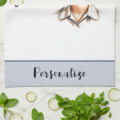 Retro 50s Glam Huisvrouw Funny Sarcastische Humor Theedoek (Gevouwen)