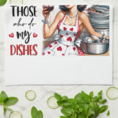 Retro 50s Glam Huisvrouw Funny Sarcastische Humor Theedoek (Gevouwen)