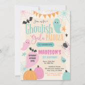Retro 50s Halloween Party Invitation Kaart (Voorkant)