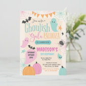 Retro 50s Halloween Party Invitation Kaart (Staand voorkant)