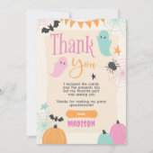 Retro 50s Halloween Party Thank You Card Kaart (Voorkant)