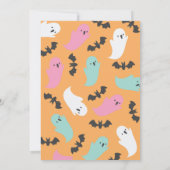 Retro 50s Halloween Party Thank You Card Kaart (Achterkant)